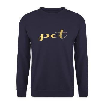 pet Play BDSM fetisch kinky - Unisex Pullover - Navy - Vorne - Alina (178cm) & Michal (187cm)