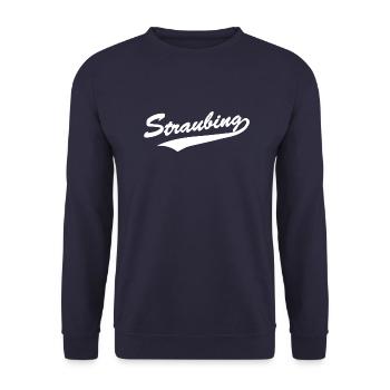 Straubing Baseball-Style - Unisex Pullover - Navy - Vorne - Alina (178cm) & Michal (187cm)