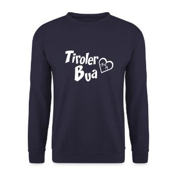 Dialekt Tiroler Bua Männer Kollektion - Unisex Pullover - Navy - Vorne - Alina (178cm) & Michal (187cm)