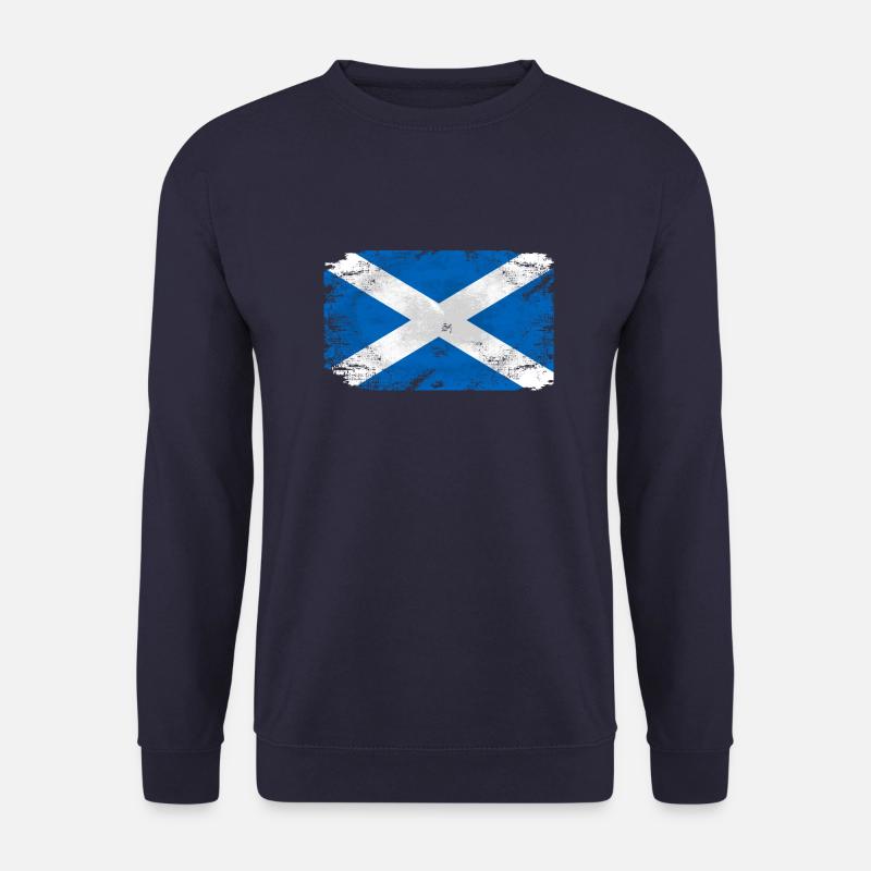 Scotland Flag - Vintage Look - Unisex Pullover - Navy