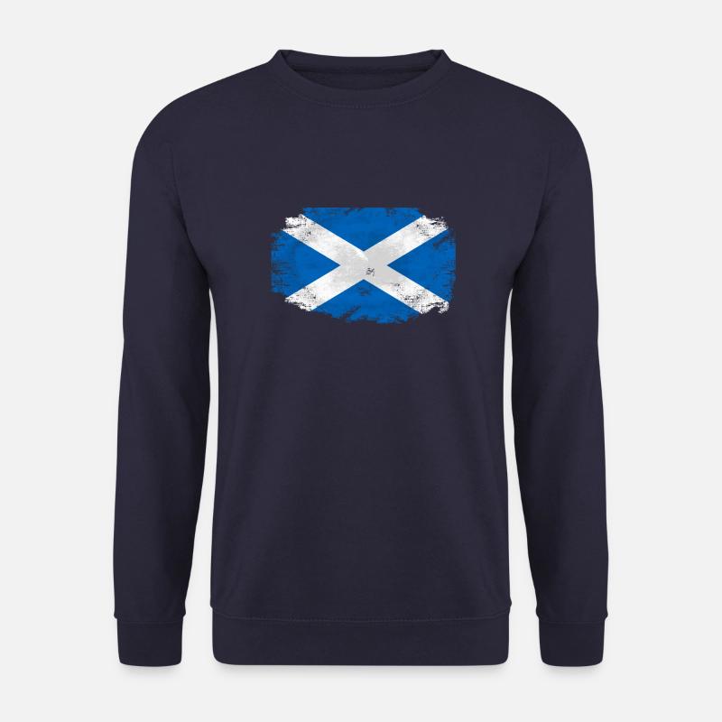 Scotland Flag - Vintage Look - Unisex Pullover - Navy