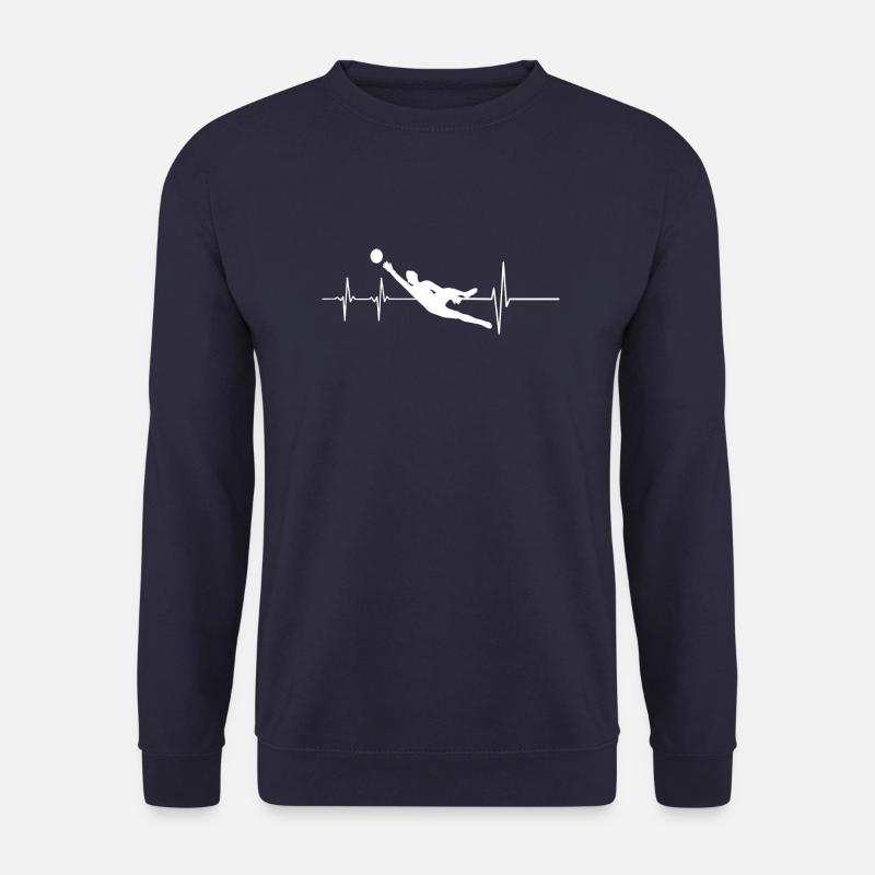 Fussballtorwart auf Beat weiß - Unisex Pullover - Navy