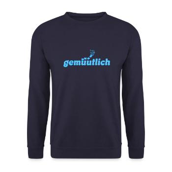 gemütlich - Unisex Pullover - Navy - Vorne - Alina (178cm) & Michal (187cm)