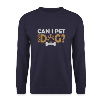 Caressez votre chien en disant - Sweat-shirt Unisexe - marine - Devant - Alina (178cm) & Michal (187cm)