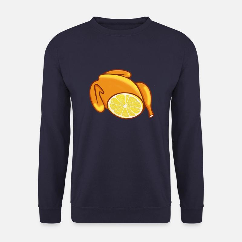 chicken,chicken,lemon,lemon chicken,comic - Unisex Sweatshirt - navy