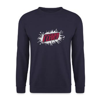 get older level up - Unisex Sweatshirt - navy - Front - Alina (178cm) & Michal (187cm)