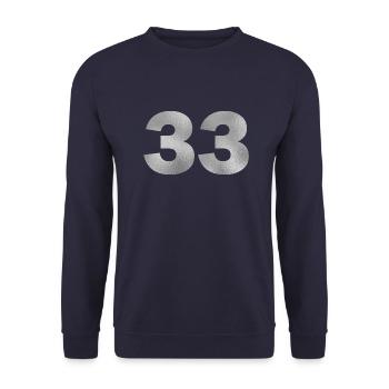 Birthday 33 years - Unisex Sweatshirt - navy - Front - Alina (178cm) & Michal (187cm)