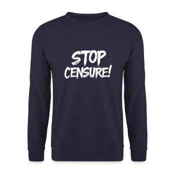 Stop censure - Sweat-shirt Unisexe - marine - Devant - Alina (178cm) & Michal (187cm)