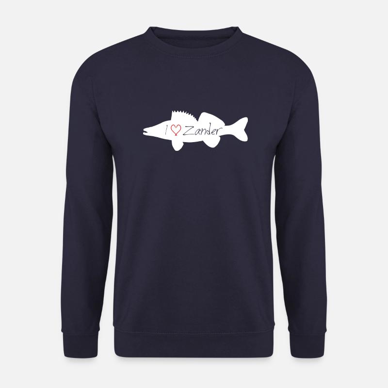 I Love Zander weiss durchsichtig - Unisex Pullover - Navy