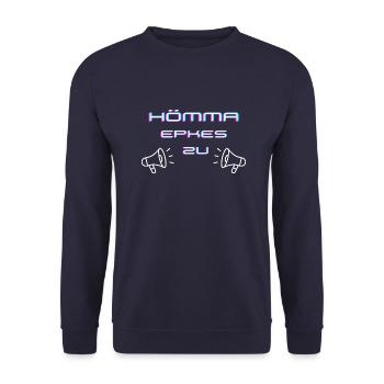 Hömma T-shirt Spruch - Unisex Pullover - Navy - Vorne - Alina (178cm) & Michal (187cm)
