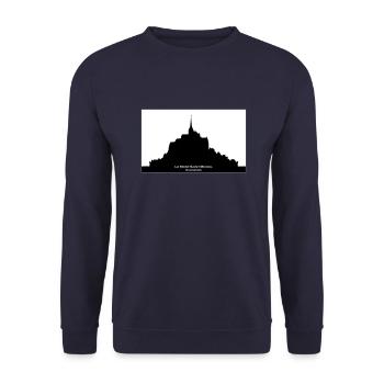 Mont Saint Michel - Unisex Sweatshirt - navy - Front - Alina (178cm) & Michal (187cm)