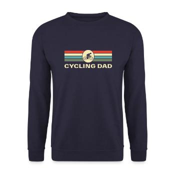 Papa cycliste Fahrrad Vélo Papa Rétro - Sweat-shirt Unisexe - marine - Devant - Alina (178cm) & Michal (187cm)