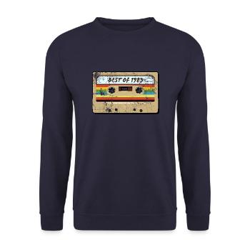 Best of 1983 - Birthday Vintage Cassette - Unisex Sweatshirt - navy - Front - Alina (178cm) & Michal (187cm)