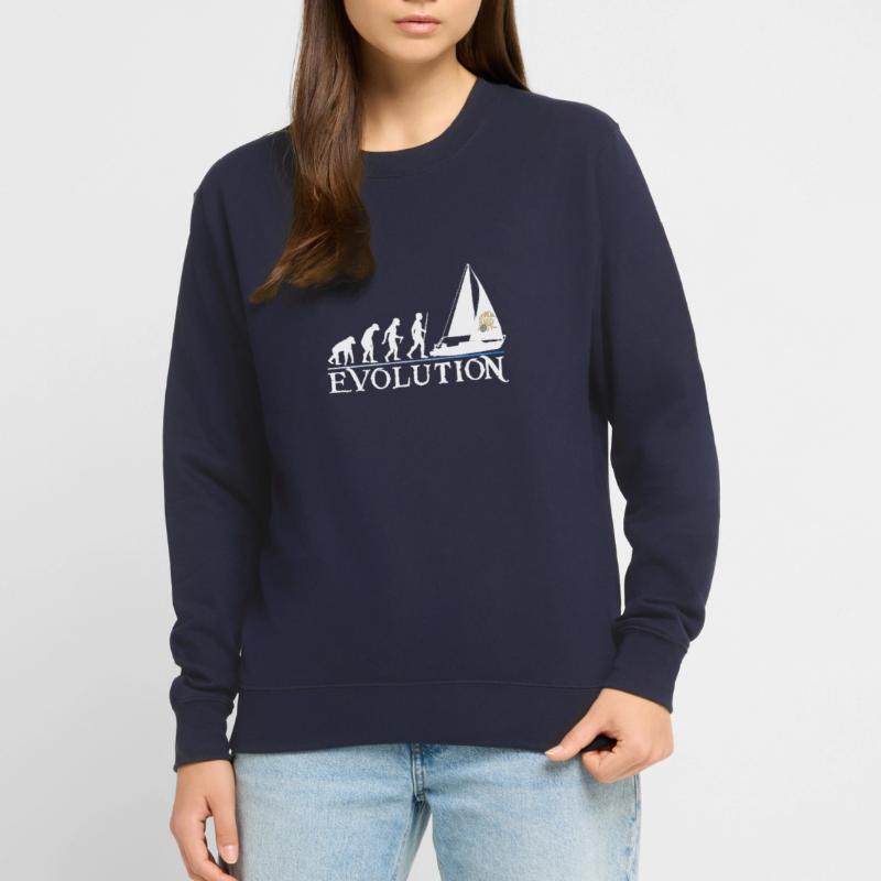 Evolution version blanc Sweat-shirt Unisexe