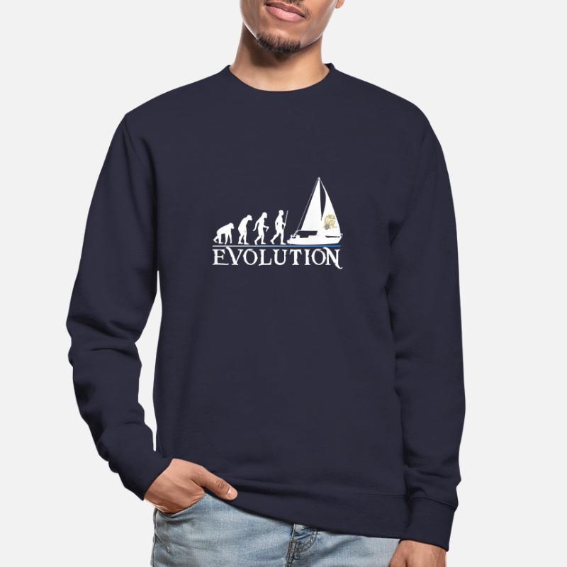 Evolution version blanc Sweat-shirt Unisexe