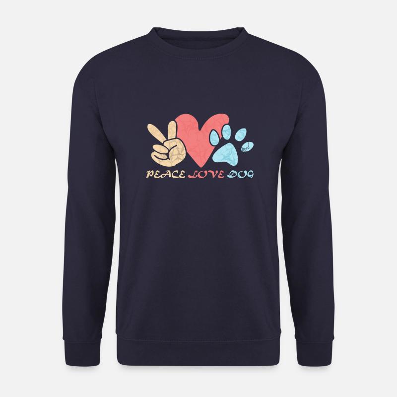 FRIEDEN LIEBE HUND - Unisex Pullover - Navy