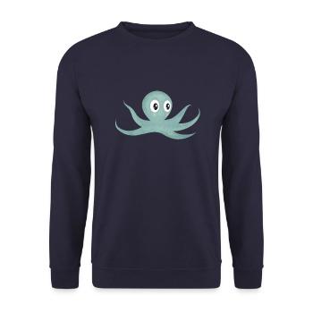 Krake - Unisex Pullover - Navy - Vorne - Alina (178cm) & Michal (187cm)