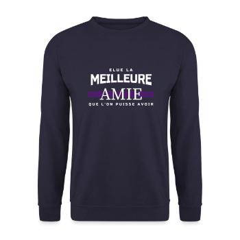meilleure amie - Sweat-shirt Unisexe - marine - Devant - Alina (178cm) & Michal (187cm)