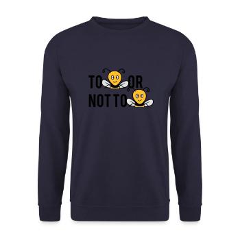 Être ou ne pas être des abeilles - Sweat-shirt Unisexe - marine - Devant - Alina (178cm) & Michal (187cm)