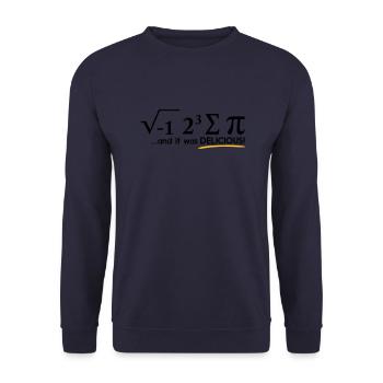 (i_ate_some_pie) - Unisex Sweatshirt - navy - Front - Alina (178cm) & Michal (187cm)