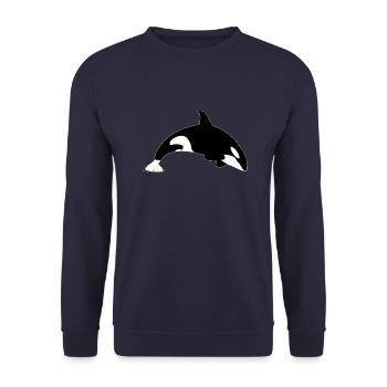 Orca - Unisex Pullover - Navy - Vorne - Alina (178cm) & Michal (187cm)