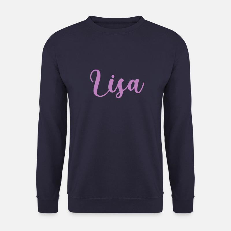 Lisa, Name, schreibschrift , rosa - Unisex Pullover - Navy