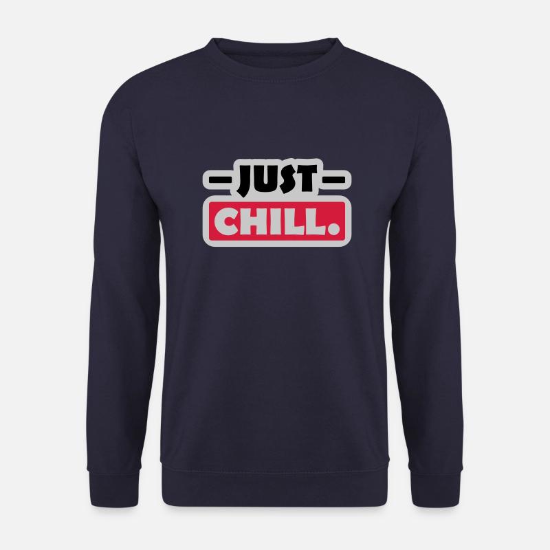 Just Chill Text Logo - Unisex Sweatshirt - navy
