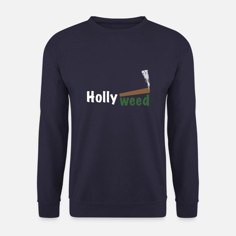 HollyWeed white - Unisex Pullover - Navy