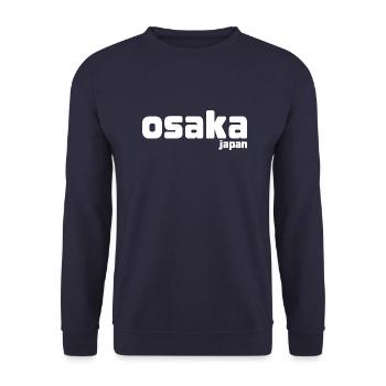 Osaka Japan - Unisex Sweatshirt - navy - Front - Alina (178cm) & Michal (187cm)