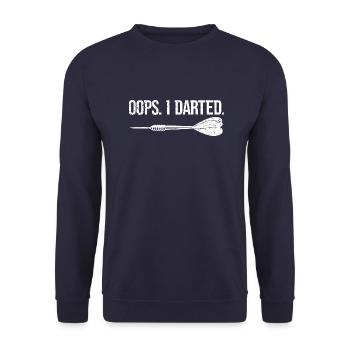 Dart Darts Vintage Dartpfeile - Unisex Pullover - Navy - Vorne - Alina (178cm) & Michal (187cm)