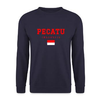 Pecatu, Indonesia - Unisex Sweatshirt - navy - Front - Alina (178cm) & Michal (187cm)
