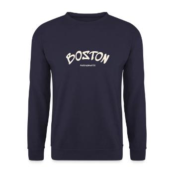 Boston - Massachusetts - USA - America - Unisex Sweatshirt - navy - Front - Alina (178cm) & Michal (187cm)
