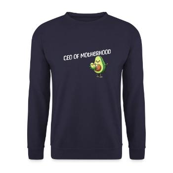 ceo of Motherhood - Unisex Pullover - Navy - Vorne - Alina (178cm) & Michal (187cm)