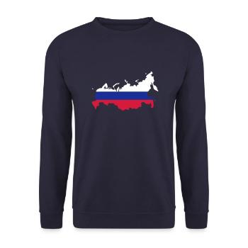 Russland - Unisex Pullover - Navy - Vorne - Alina (178cm) & Michal (187cm)