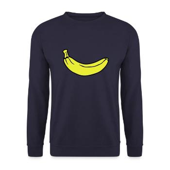 Banana - Banane - Unisex Pullover - Navy - Vorne - Alina (178cm) & Michal (187cm)