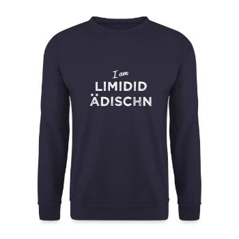 Limited Edition - sächsisch - Limidid Ädischn - Unisex Pullover - Navy - Vorne - Alina (178cm) & Michal (187cm)