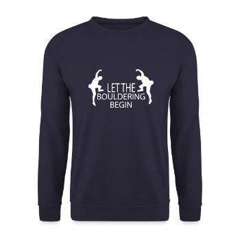 bouldering - Unisex Pullover - Navy - Vorne - Alina (178cm) & Michal (187cm)