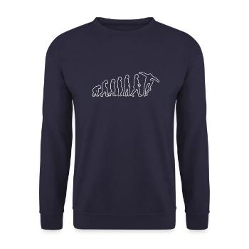 Skateboard Skater Skate Fan Skateboarding Skating - Unisex Sweatshirt - navy - Front - Alina (178cm) & Michal (187cm)