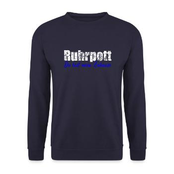 Ruhrpott du bist mein zuhause - Unisex Pullover - Navy - Vorne - Alina (178cm) & Michal (187cm)