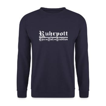 Ruhrpott Stolz - Unisex Pullover - Navy - Vorne - Alina (178cm) & Michal (187cm)