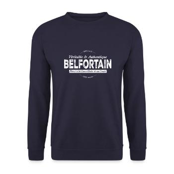 Belfortain de Belfort - Sweat-shirt Unisexe - marine - Devant - Alina (178cm) & Michal (187cm)
