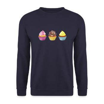 Muffins - Unisex Pullover - Navy - Vorne - Alina (178cm) & Michal (187cm)