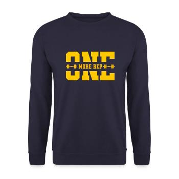 One More Rep - Unisex Pullover - Navy - Vorne - Alina (178cm) & Michal (187cm)