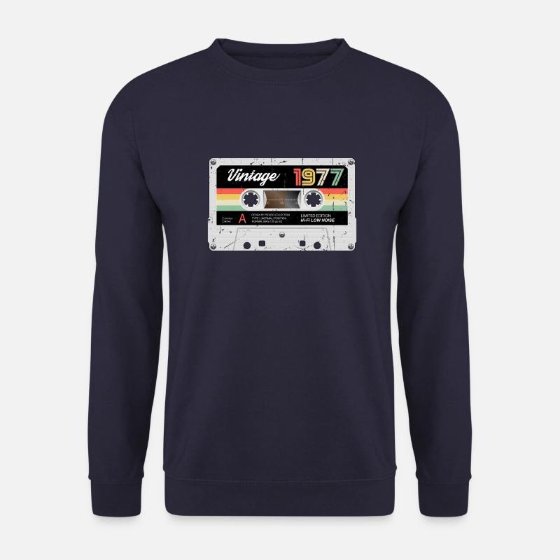 Vintage Kassette 1977 Retro Classic Geburtstag - Unisex Pullover - Navy