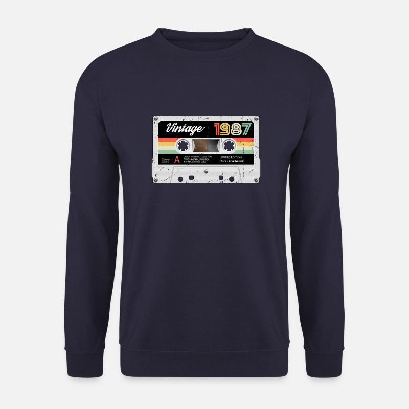 Vintage Kassette 1987 Retro Classic Geburtstag - Unisex Pullover - Navy