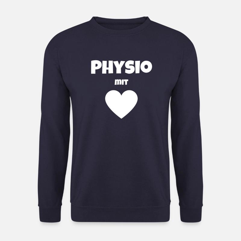 Physio with Heart - Gift Ideas for Physios - Unisex Sweatshirt - navy