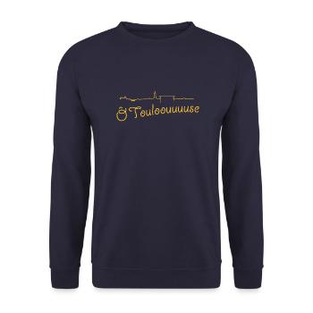 Tee Shirt France Midi-Pyrénées O Toulouse - Sweat-shirt Unisexe - marine - Devant - Alina (178cm) & Michal (187cm)