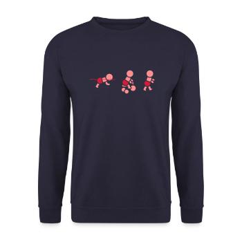 Ironbaby - Unisex Pullover - Navy - Vorne - Alina (178cm) & Michal (187cm)