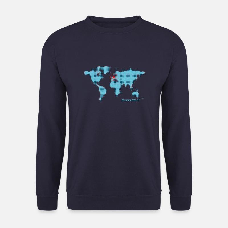 düsseldorf weltkarte - Unisex Pullover - Navy