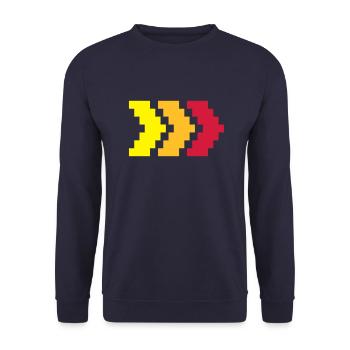 Turbo-Pfeile - Unisex Pullover - Navy - Vorne - Alina (178cm) & Michal (187cm)